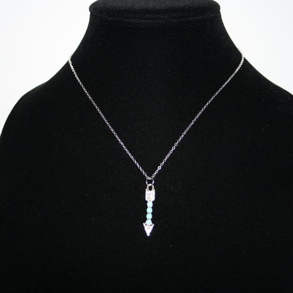 NWoT silver and turquoise arrow necklace - Picture 4 of 4